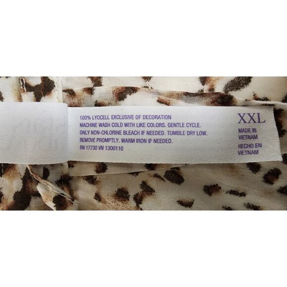 Star Above Brown Leopard Print Sleepwear Set Size XXL - Picture 11 of 11